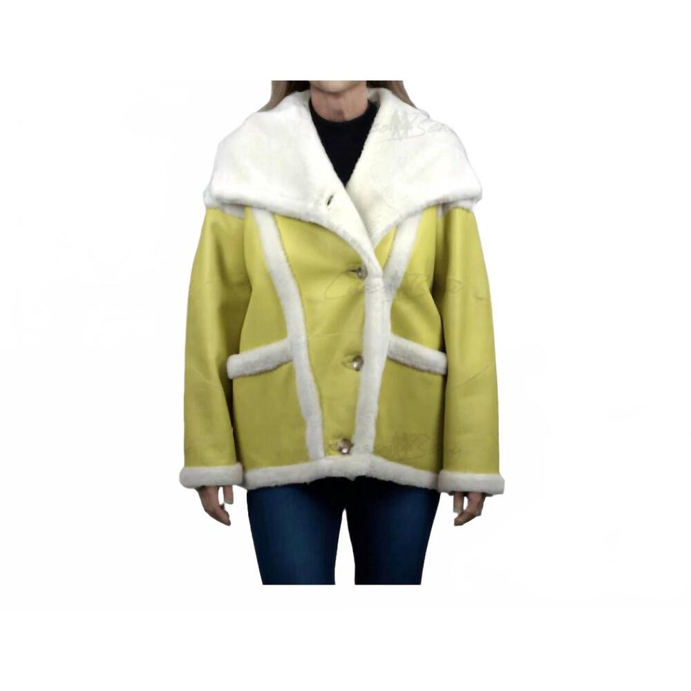NEW LUSSO BENI velocity jacket in yellow/ white